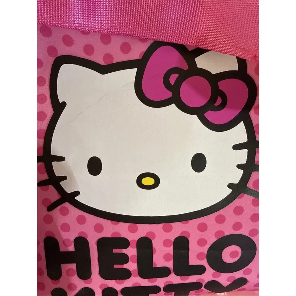 Sanrio Hello Kitty Pink Tote Travel Large Weekender Luggage Hip Bag Tag 3 Piece